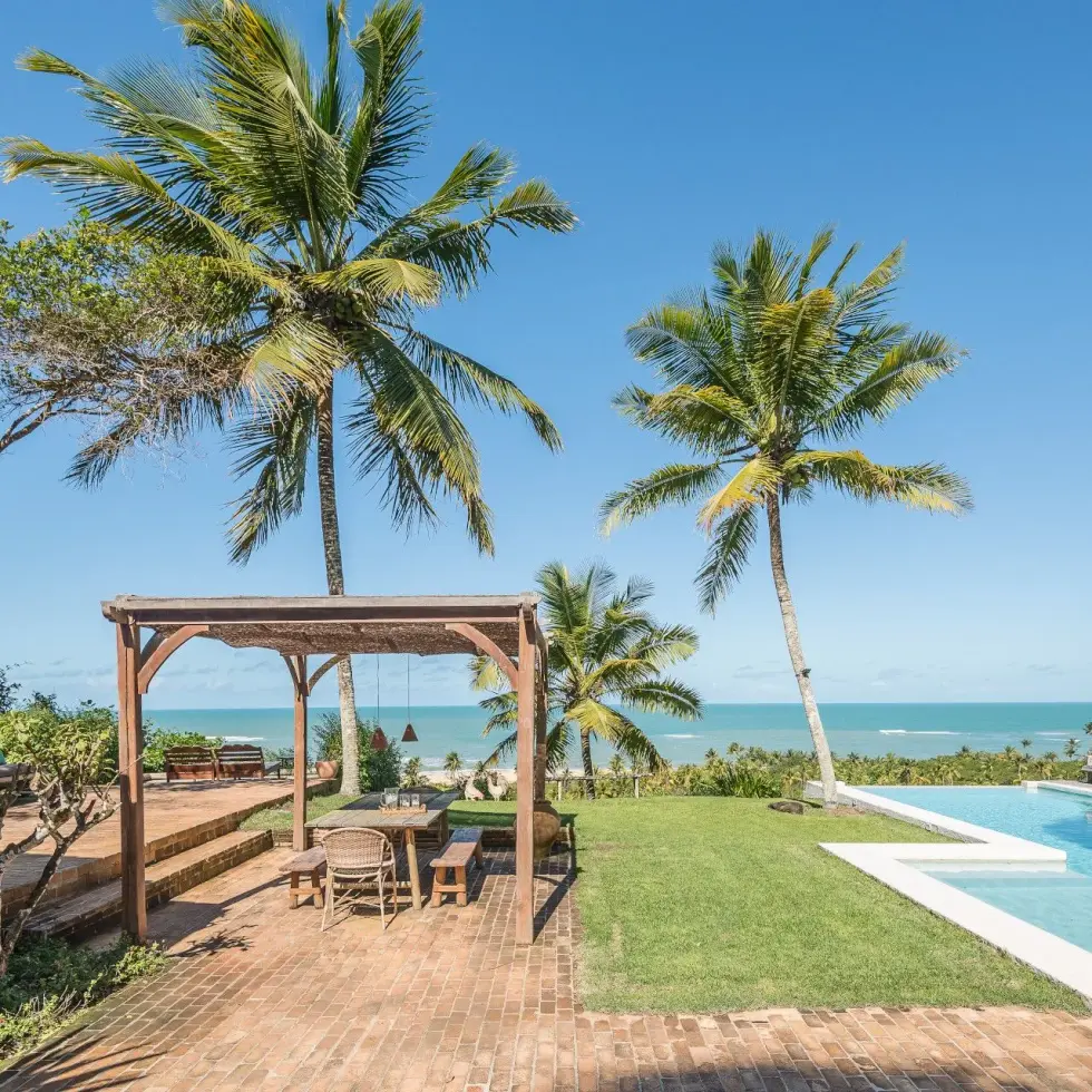 Casas da lia vista para o mar trancoso quadrado piscina